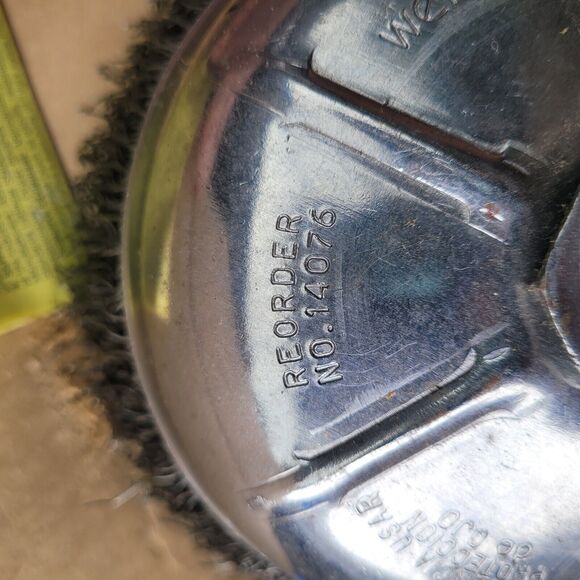 Weiler 14076 6" Crimped Wire Cup Brush, .020" Steel Fill, 5/8"-11 UNC Nut, NEW - Picture 3 of 4